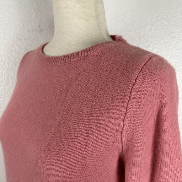 J Crew Wool Cashmere Sweater Women XXS Pink Soft Crew Neck Preppy - Picture 4 of 13